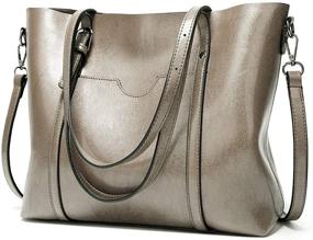 img 4 attached to Pahajim Leather Shoulder Satchel Handbags for Women - Handbags, Wallets, and Satchels