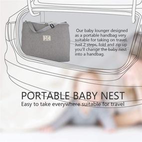 img 1 attached to 👑 GORSETLE Baby Lounger Nest, Crown Design, Anti-Roll Co-Sleeping Bed, Ultra Soft & Breathable Newborn Lounger Crib Bassinet - Portable and SEO-Friendly