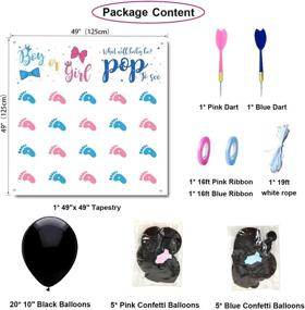 img 2 attached to 🎉 Gender Reveal Party Supplies Kit - Baby Gender Prediction Balloons Game for Girl or Boy, Confetti with Pink, Blue, and Black - He or She Party, What Will it Bee Gender Reveal Party Supplies