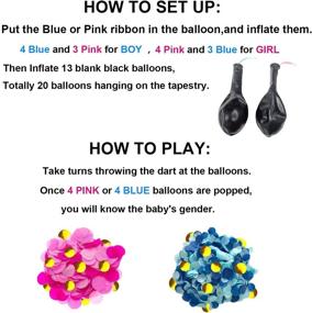 img 3 attached to 🎉 Gender Reveal Party Supplies Kit - Baby Gender Prediction Balloons Game for Girl or Boy, Confetti with Pink, Blue, and Black - He or She Party, What Will it Bee Gender Reveal Party Supplies