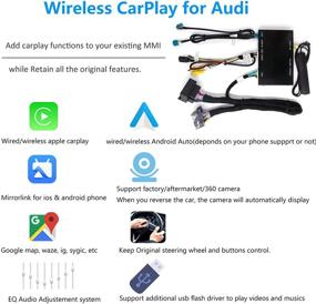 img 3 attached to 🚗 Wireless Carplay Android Auto Retrofit Kit for Audi A4 A5 S4 S5 RS4 RS5 Q5 2010-2016 with 3GMMI Factory Screen Update, Supports Mirrorlink, Siri, Original Control, Camera