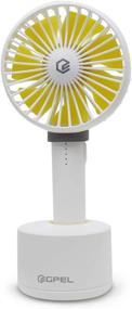 img 4 attached to 🌬️ Gpel Mini Handheld Fan: Compact USB Desk Fan with Oscillation, 5-Speed Settings, and Rechargeable Battery for Travel, Office, and Home - White