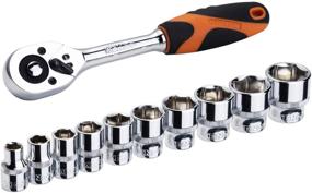 img 3 attached to KENDO 11Pcs Ratchet Socket Wrench