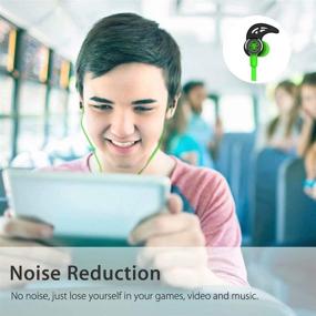 img 1 attached to 🎧 Gaming Earbuds: Noise Isolating Stereo Bass In Ear Headphones with Microphone - Green
