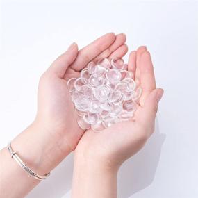 img 1 attached to 🐼 PandaHall Elite 70pcs 16mm Half Round Flat Back Clear Glass Dome Tile Cabochons for Photo Pendant Craft Jewelry Making