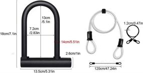 img 3 attached to 🚲 QWLWBU Bike U Lock with Cable: Ultimate Heavy-Duty Security for Mountain and Road Bikes