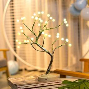 img 3 attached to 🌳 Illuminate your Space with FOAMICHI 20" RGB Bonsai Tree Light: Remote Controlled, Battery/USB Operated Night Light, Perfect Decor for Bedroom Desktop, Christmas Party Indoor (16 Color)