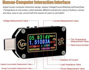 img 2 attached to 🔌 MakerHawk TC66 USB Power Meter Tester - Type C Voltage and Current Meter, 0.96 Inch IPS Color LCD Display Multimeter with PD Ammeter Voltmeter, Quick Charge 2.0 3.0 Support