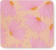🌸 коврик для мыши kate spade new york pink floral из искусственной кожи, 9x8 дюймов с антискользящей основой, мотив "осыпающиеся цветы логотип