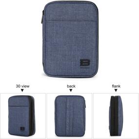 img 2 attached to BAGSMART Double-Layer Electronic Organizer: Travel Cable Case for Cables, iPhone, Kindle, USB - Blue