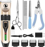 ceenwes professional cordless pet grooming clippers - detachable blade with 4 comb guides | ideal for dogs, cats, and other house pets | complete pet grooming kit logo