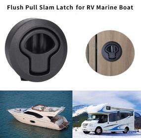 img 3 attached to 🚤 ADrivWell 2Pcs Black Plastic Slam Latch Flush Door Pull Latch for Boat Deck Hatch – Reliable and Convenient Door Pull Latch for Watercrafts