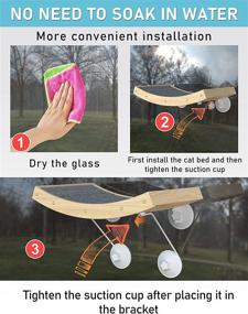 img 1 attached to 🐱 Hanging Cat Window Perch Hammock with Strong Suction Cup - Sturdy & Comfortable Bed for Indoor Cats - Supports Over 40Ib - Cat Supplies & Accessories