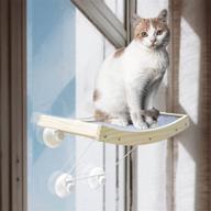 🐱 hanging cat window perch hammock with strong suction cup - sturdy & comfortable bed for indoor cats - supports over 40ib - cat supplies & accessories logo