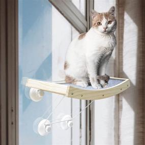 img 4 attached to 🐱 Hanging Cat Window Perch Hammock with Strong Suction Cup - Sturdy & Comfortable Bed for Indoor Cats - Supports Over 40Ib - Cat Supplies & Accessories