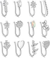 besteel 12pcs rings septum piercing women's jewelry logo