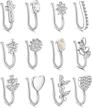besteel 12pcs rings septum piercing women's jewelry logo