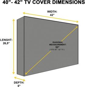 img 3 attached to Наружный чехол для телевизора KHOMO GEAR коричневого цвета - универсальный защитный покрытие от погоды для телевизоров от 40 до 42 дюймов | Подходит для большинства креплений и кронштейнов