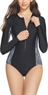 👙 stay stylish and protected with tsla women's upf 50+ one piece long sleeve swimsuit logo