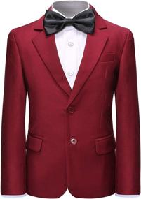 img 3 attached to Formal Pieces Blazer Trousers Wedding Boys' Clothing : Suits & Sport Coats