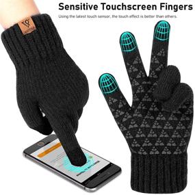 img 2 attached to Зимние перчатки с сенсорными пальцами и противоскользящим покрытием.