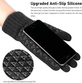 img 3 attached to Зимние перчатки с сенсорными пальцами и противоскользящим покрытием.