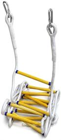 img 4 attached to 🔥 Flame Resistant Safety Rope Escape Ladder by QWORK - Emergency Fire Ladder with Carabiners, Fast Deployment in Fire, Weight Capacity of 2000 pounds, for 2 Story Buildings, 16 FT Length