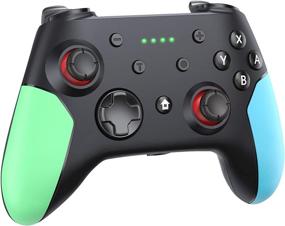 img 4 attached to 🎮 Wireless Switch Pro Controller: Rechargeable Gamepad with Turbo Function, Dual Vibration, Gyro 6-Axis, and Motion Support - One-Key Wake Up