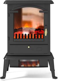img 3 attached to 🔥 Selectric Electric Fireplace Stove: Remote Control, Realistic Flame Effect, Adjustable Brightness, Overheating Protection