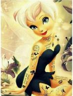 ✨ aop3 tinker bell diamond painting kit - diy cartoon girl embroidery, cross stitch craft with round rhinestone, mosaic needlework - 12x16 in (30x40cm) logo