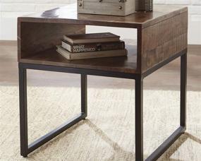 img 3 attached to 🌟 Ashley Hirvanton Rectangular End Table: Warm Brown Signature Design with Elegance