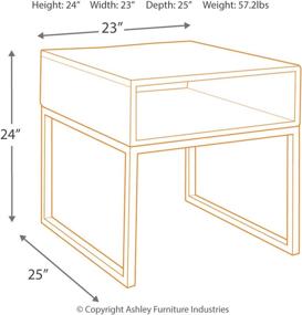 img 1 attached to 🌟 Ashley Hirvanton Rectangular End Table: Warm Brown Signature Design with Elegance