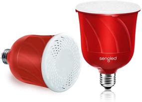 img 4 attached to 🔊 Sengled Pulse LED Smart Bulb with JBL Bluetooth Speaker, App-Controlled Up to 8 BR30 LED Light Bulbs Starter Kit, E26 Base, Amazon Alexa Compatible, Candy Apple Red, 2 Pack