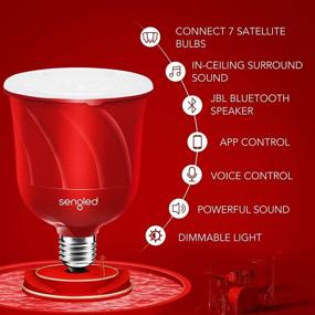 img 3 attached to 🔊 Sengled Pulse LED Smart Bulb with JBL Bluetooth Speaker, App-Controlled Up to 8 BR30 LED Light Bulbs Starter Kit, E26 Base, Amazon Alexa Compatible, Candy Apple Red, 2 Pack