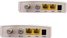 img 2 attached to 📶 Kiwee Broadband MoCA 2.5 Ethernet Over Coaxial Adapter (KB-M3-02L) - Set of 2 with 2 Gigabit Ethernet Ports