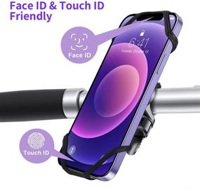 img 2 attached to 🚲 Bike Phone Holder, VUP [Detachable] Silicone Mount for Bicycle, 360° Rotatable, Universal Motorcycle Phone Mount for iPhone 12, 12 Pro, Mini, 12 Pro Max, Fits 4.0-6.7 inch Cellphones