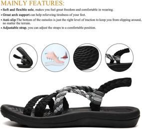 img 1 attached to Comfortable Sandals Lightweigh Warerproof Vacation Women's Shoes and Athletic