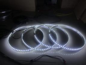 img 2 attached to Sando Tech 15.5'' Pure White Solid Color IP68 Waterproof Strobe LED Wheel Ring Lights - Brightest Tire Lights for Trucks, Offroad Vehicles