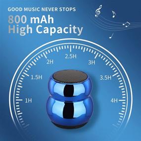 img 2 attached to 🔊 North Shun: Portable Bluetooth Speaker with Built-in Mic for Handsfree Calls, TF Card Slot, Colorful Metal Case, HD Sound and Bass - Ideal for iPhone, iPad, Android Smartphone, and More