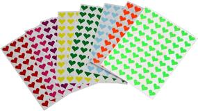 img 3 attached to Royal Green Stickers: Heart-shaped 0.5 Inch Labels in 8 Colors - Perfect for Gifts, Packaging, Crafting (560 Pack)