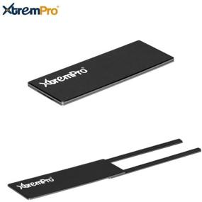 img 4 attached to 🔒 Заглушка для веб-камеры XtremPro Privacy Shield для компьютера, Mac, MacBook Pro, iMac, ноутбука, Surfcase Pro, телефона - Черный/Серебро (Черный): Ультратонкий блокер камеры 0.03" для повышения конфиденциальности