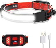 super bright rechargeable headlamp | 1000 lumen wide beam led | ideal for hiking, running, camping logo