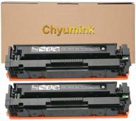 chyumink compatible hp 201x 201a cf400x black toner cartridges - 2 pack for hp color pro m252/m277 series printers logo