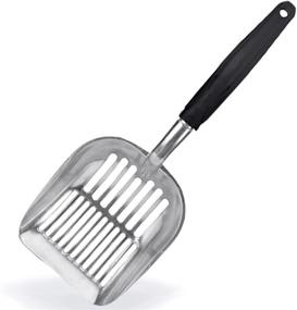 img 4 attached to Durable and Ergonomic Moonshuttle Metal Cat Litter Scoop for All Types of Cat Litter