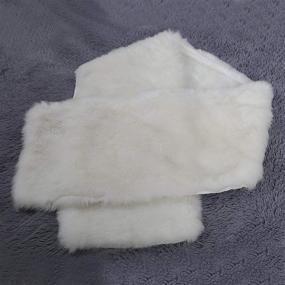 img 1 attached to 🧥 White Universal Faux Fur Wrap Shawl Shrug by EQLEF