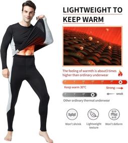 img 2 attached to 🔥 Men's Ultra Soft Thermal Underwear Set - Visionreast Warm Base Layers Long Johns Set for Skiing in Winter