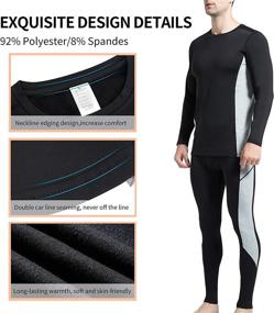 img 3 attached to 🔥 Men's Ultra Soft Thermal Underwear Set - Visionreast Warm Base Layers Long Johns Set for Skiing in Winter