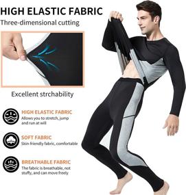 img 1 attached to 🔥 Men's Ultra Soft Thermal Underwear Set - Visionreast Warm Base Layers Long Johns Set for Skiing in Winter