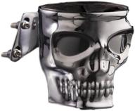 kruzer kustom kaddy: sleek chrome skull motorcycle cup holder for ultimate convenience logo