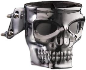 img 1 attached to Kruzer Kustom Kaddy: Sleek Chrome Skull Motorcycle Cup Holder for Ultimate Convenience